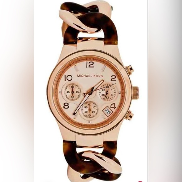 Michael Kors Accessories - Michael Kors Runway Rose Gold Dial Two Tone Steel Strap Watch for Women …